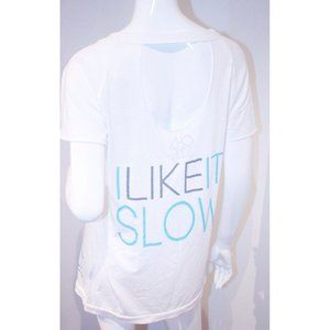 CHASER LA Deconstructed WHITE Top SLT I Like it Slow STRENGTHEN Lengthen USA L